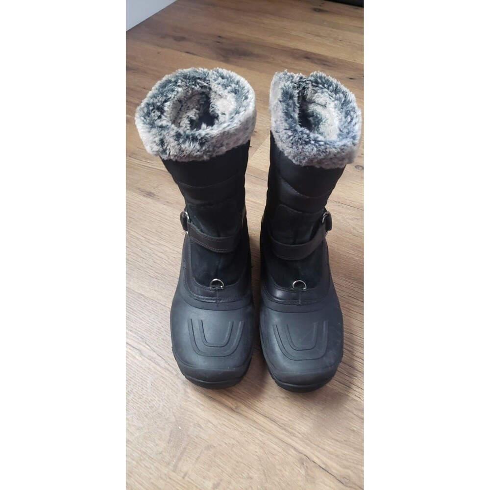 The North Face Shellista Boots Black Womens Sz 8 Faux Fur Collar Winter Rain